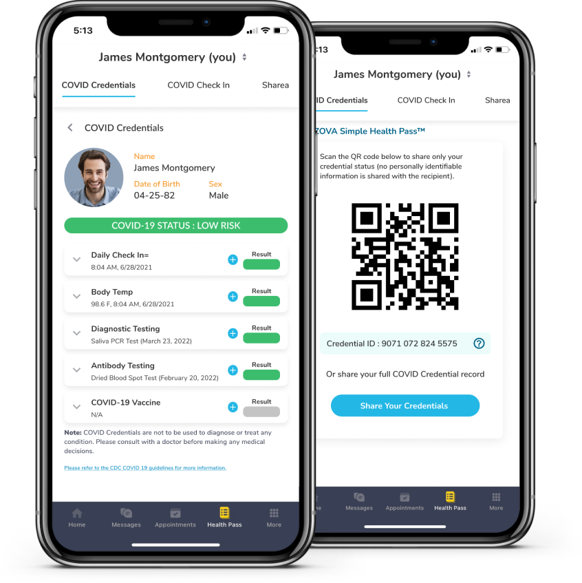 Create and Share your COVID credentials™ for free Banner